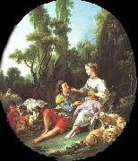 Francois Boucher Are They Thinking About the Grape china oil painting reproduction